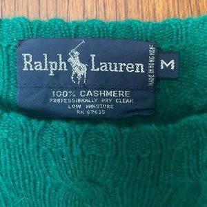 Ralph Lauren cable knit cashmere sweater